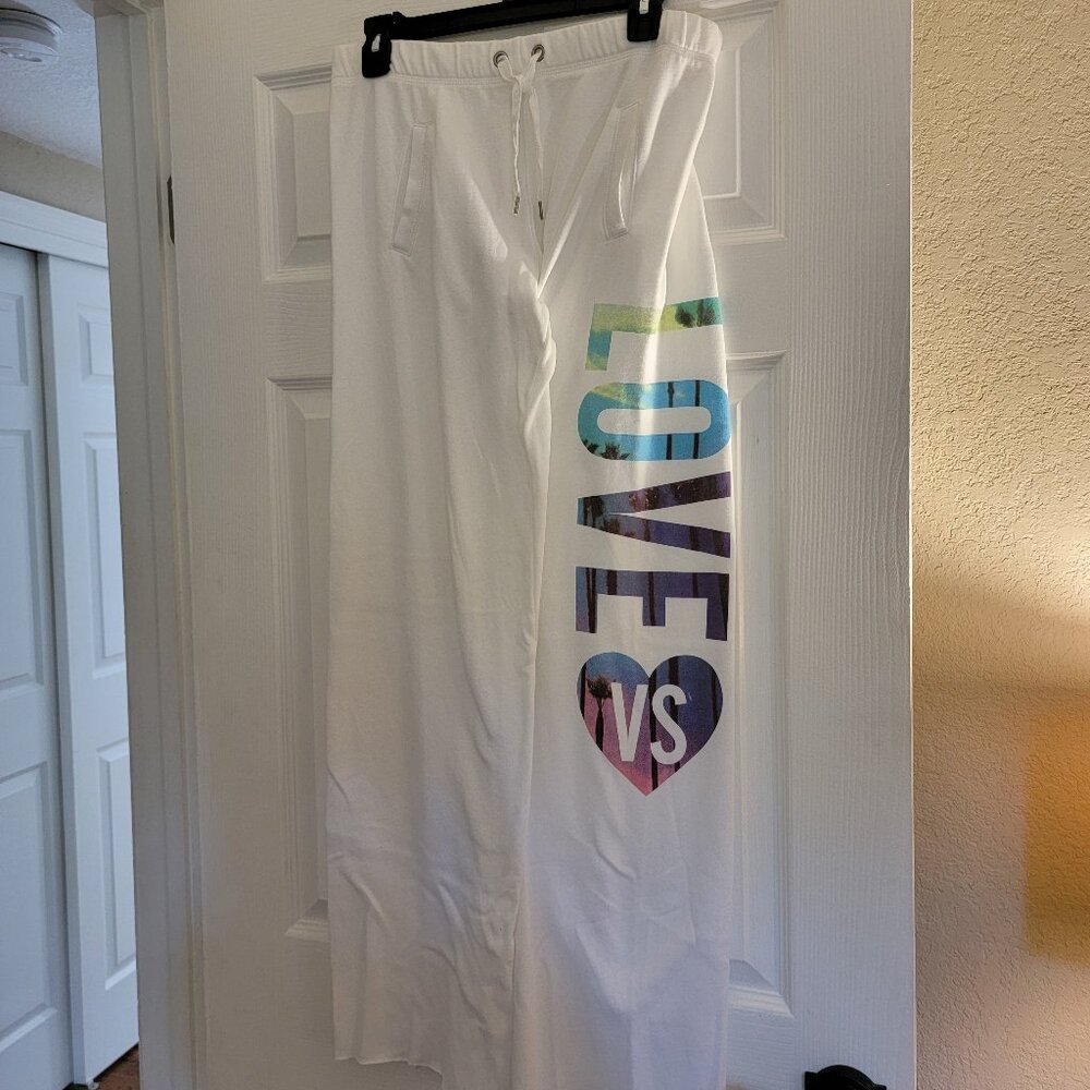 Victoria's Secret Lightweight White Sweatpants Size XS EXC